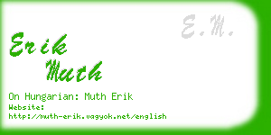 erik muth business card